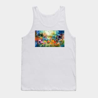 Watercolor Floral bloom Garden Tank Top